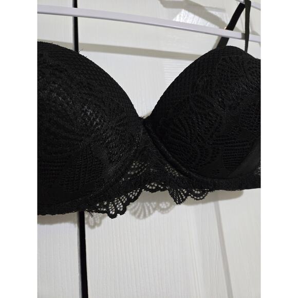 International intimates 34C women's lace black push up bra - Picture 3 of 9